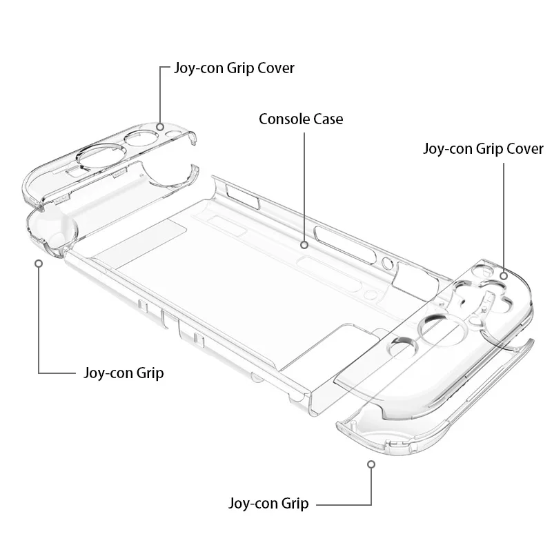 

1PC Clear Back Bag Protective Cover Case for NS NX Cases Cover for Nintend Switch Anti-scratch Ultra Thin PC Transparent Case