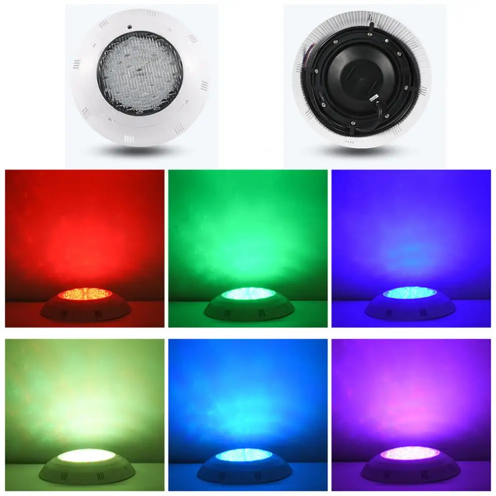 

IP68 Waterproof LED Swimming Pool Lights Wall-Mounted Underwater Lights Color Changing 18w RGB Lamp Piscina Lamp 12V