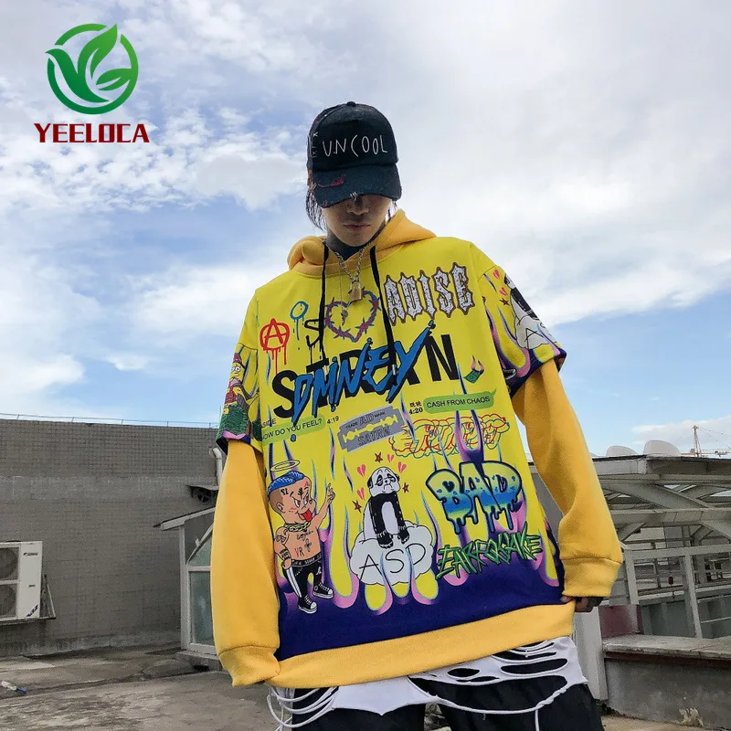 Осень-зима 2019 уличная мода для мужчин и женщин с принтом букв длинными рукавами