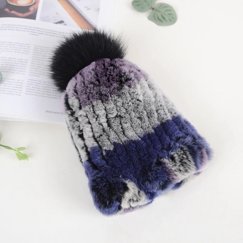 Детская плетеная шапка в виде кролика рекс на заказ большая зимняя украшенная