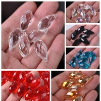 pure color plated teardrop faceted crystal glass 12x25mm top drilled pendant drops loose beads for jewelry making diy