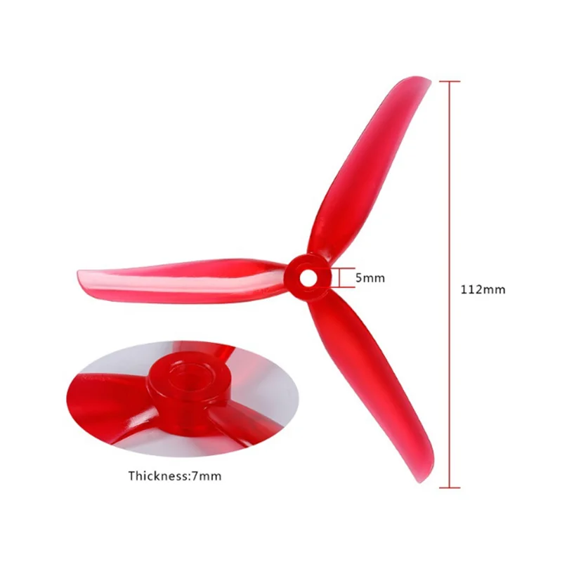 

10Pair iFlight Nazgul CW CCW 5140 Prop 5Inch 3-Bladed Propeller Blade Paddle Airscrew Windstick 5mm for Freestyle FPV RC Drone