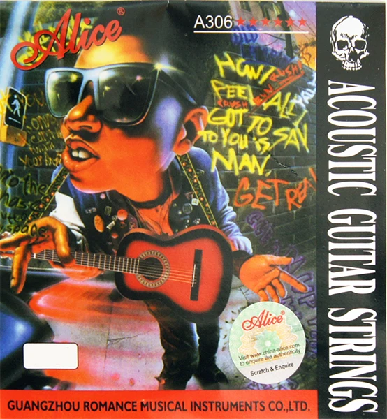 Отдельная 6-ая струна для акустической гитары 047 посеребр.медь Alice | A306-XL-6 Спорт и