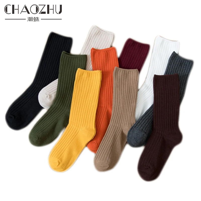 Чаочжу классические туфли Рубчик из хлопка носки на каждый день высокого