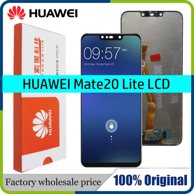 100% оригинальный экран huawei mate 20 Lite ЖК дисплей с сенсорным экраном дигитайзер для SNE