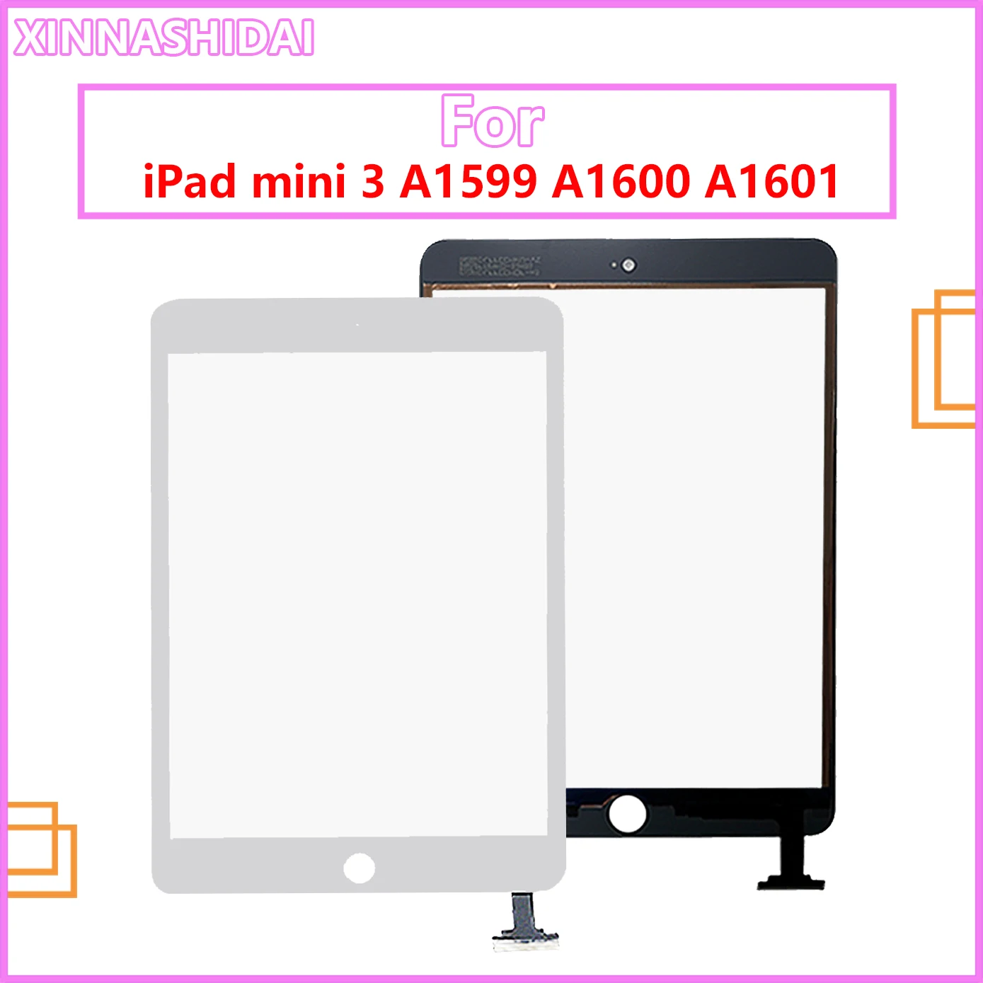 

For iPad mini 3 A1599 A1600 A1601 Touch Screen Digitizer Front Glass Panel For iPad mini 3 Outer Touch Replacement