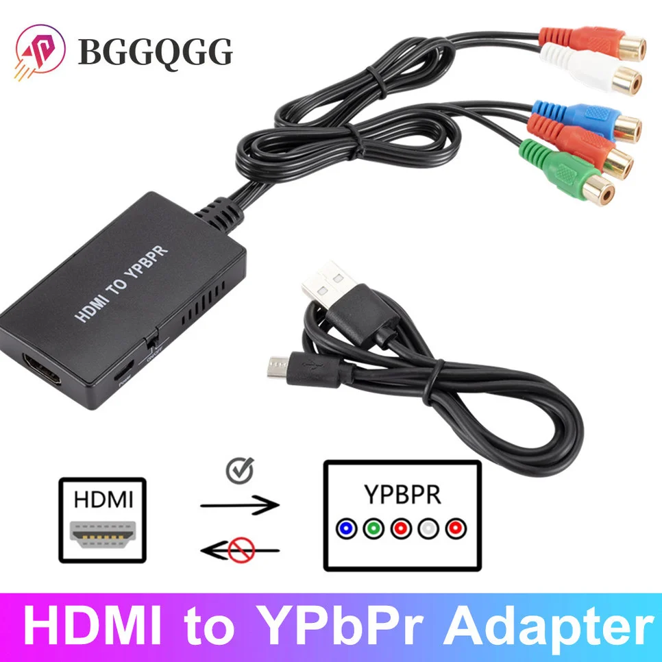

GRWIBEOU HDMI to YPbPr Converter Support 1080P / 720P compatible with DVD, Blu-ray player, PS2, PS3, Xbox to the HD TV