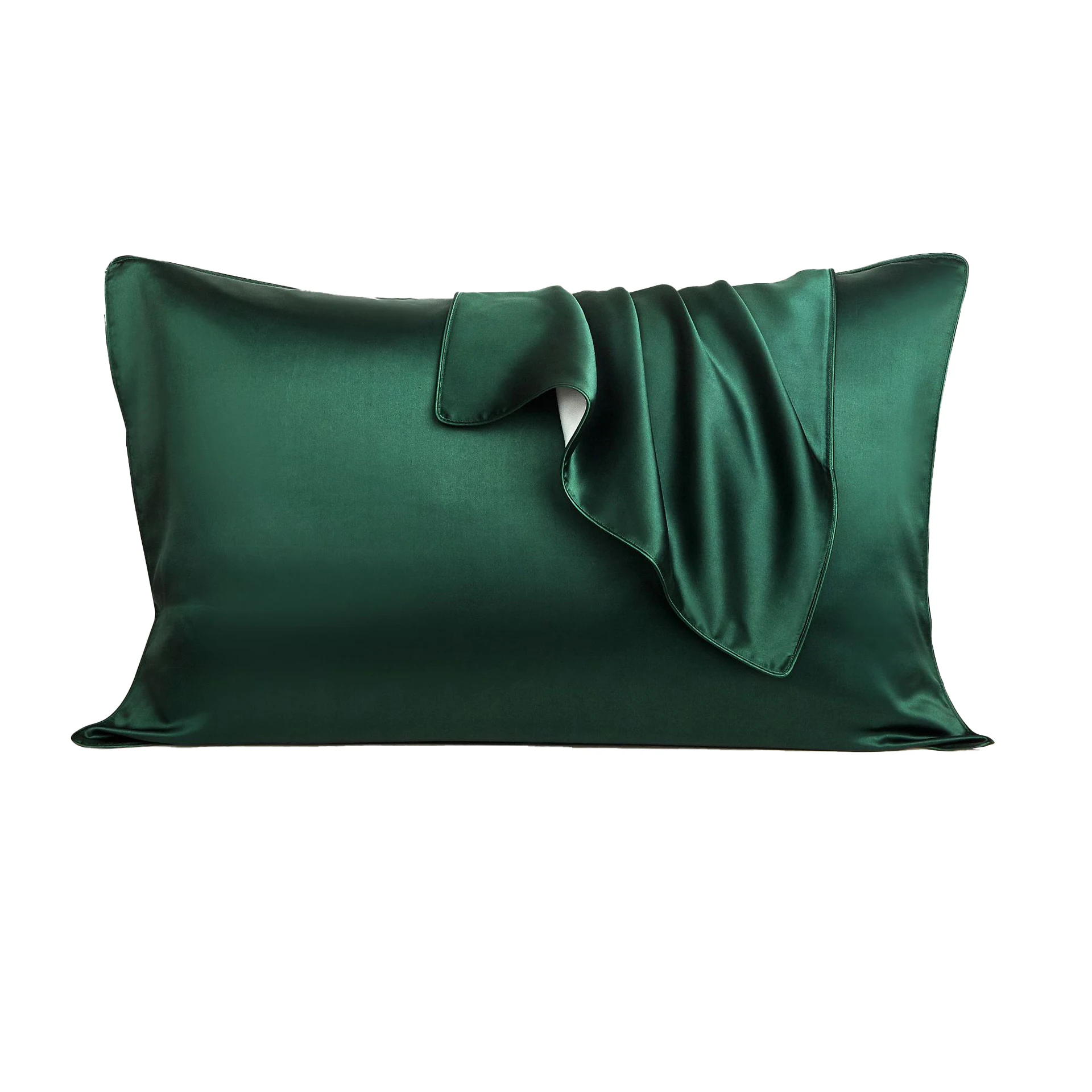 

Home 100% Natural Mulberry Silk Pillowcase 48x74cm 2Pcs Health Pillowcase Silk Satin Pillow case Solid color For Bedding Decor