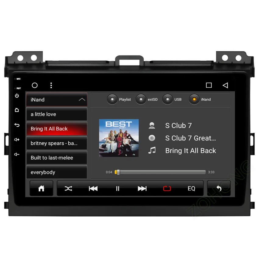 2din Восьмиядерный Android9.0 автомобильный радиоприемник для Toyota Land Cruiser Prado 120 Lexus GX470 мультимедиа авторадио навигация gps DVD плеер