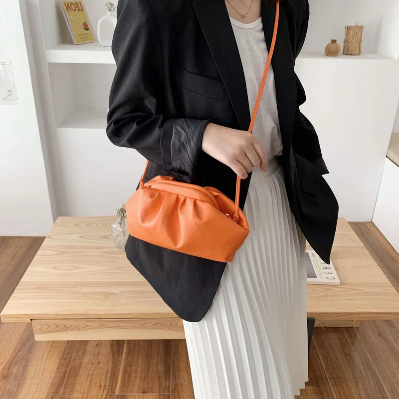 Роскошный дизайнерский дневной клатч в форме облака для женщин плиссированная