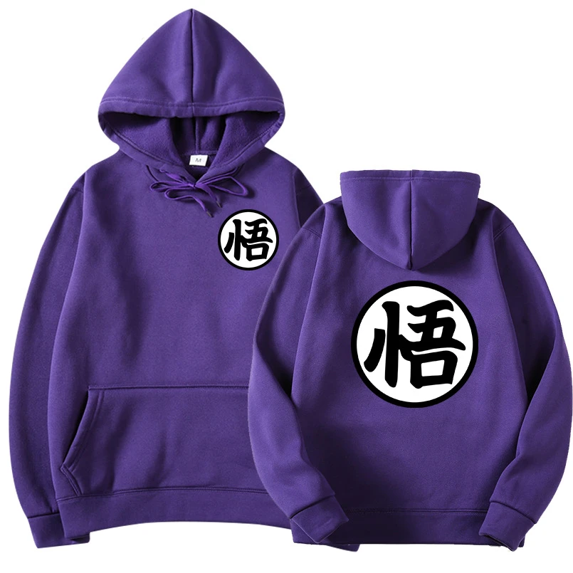 

Newest Japanese Anime Hoodie Cosplay Saiyan Son harajuku Goku Pocket Hooded Sweatshirts Hoodies Men/Women