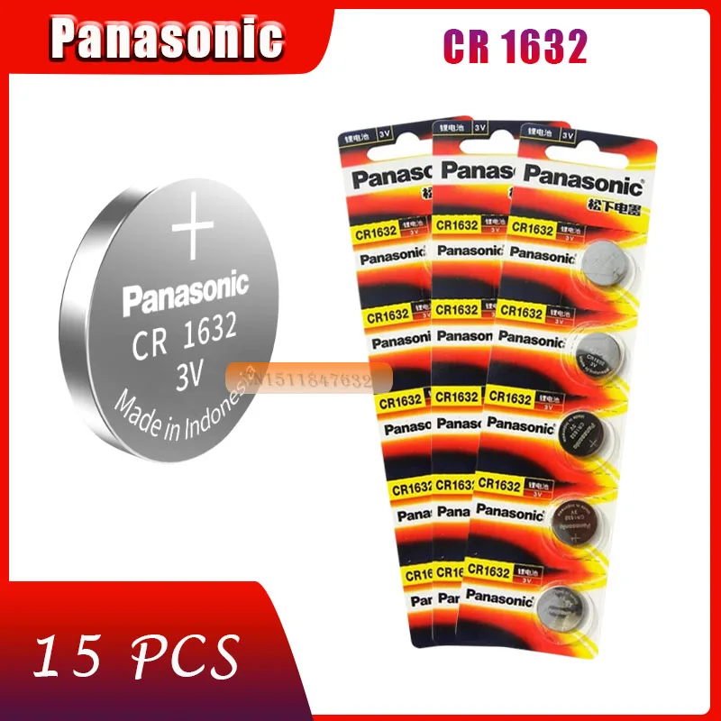 Кнопочные батарейки Panasonic CR1632 15 x автомобильный пульт дистанционного управления