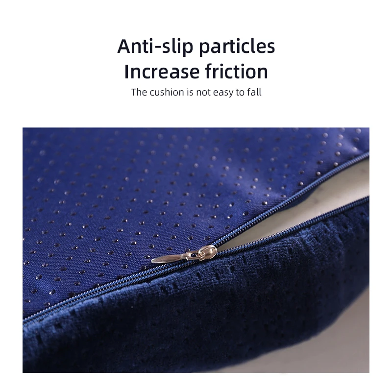 

Mesh/Velvet Premium Comfort Seat Cushion Non-Slip Orthopedic 100% Memory Foam Coccyx Cushion for Office Chair Car Seat