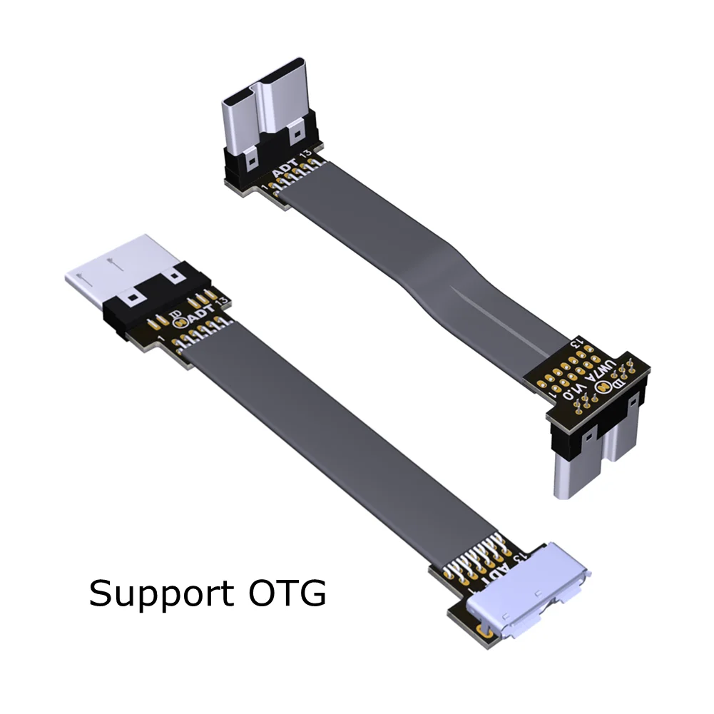 FPV монитор Стандартный Micro-B очень плоский гибкий зарядный кабель FPC 90 градусов Micro