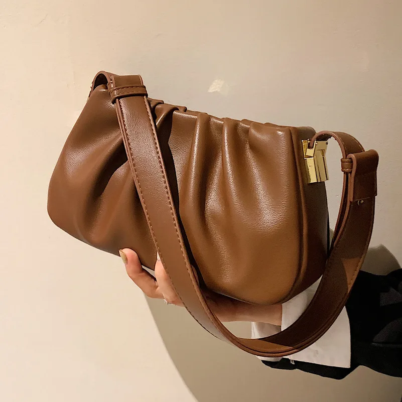 

High-quality Brand Designer Ladies Handbags 2021New Women's Bags Trendy Fashion Retro One-shoulder Messenger Bag Simple Fold Bag