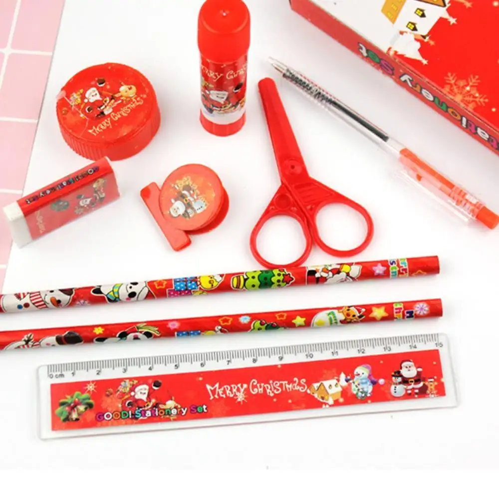 7 шт./компл. Многофункциональный стационарный набор карандашная линейка ластик