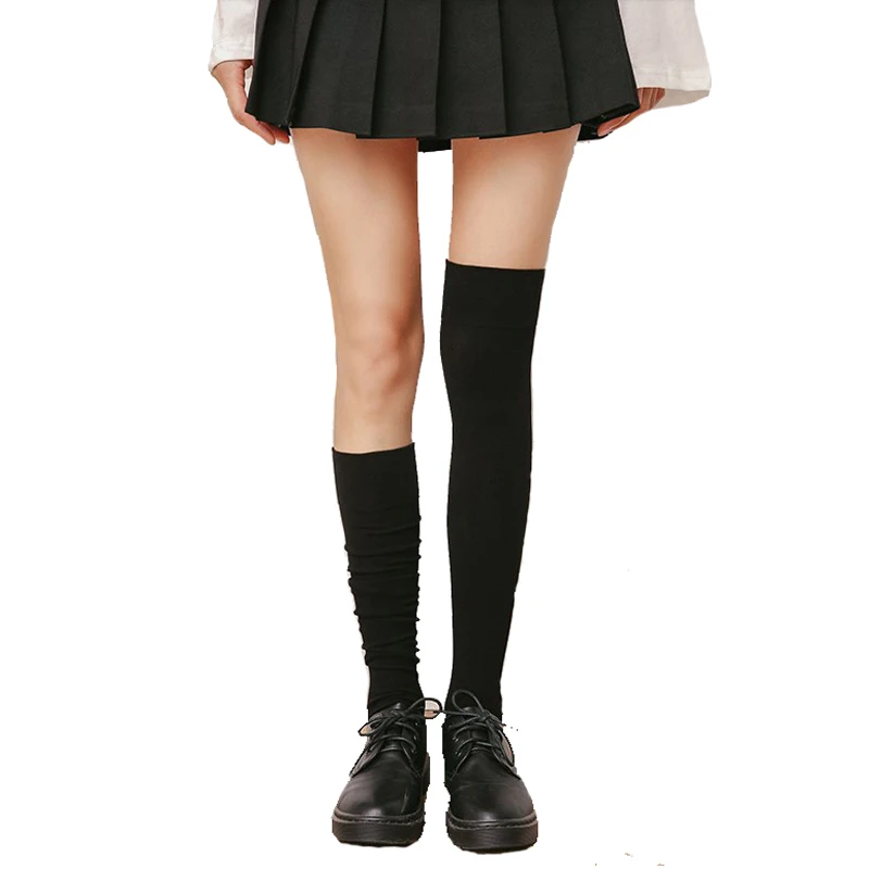 Полосатые гольфы для колледжа женские чулки до бедра Гольфы выше колена длинные