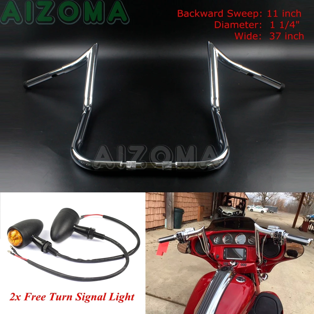 Руль обтекателя Для Harley Softail Touring Road King FLH Baggers FLHT FLHTC хромированный 12 дюймов 14 16