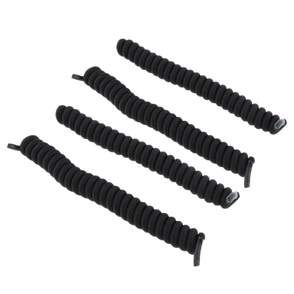 4x взрослые эластичные шнурки без галстука Триатлон кудрявые для обуви|Шнурки| |