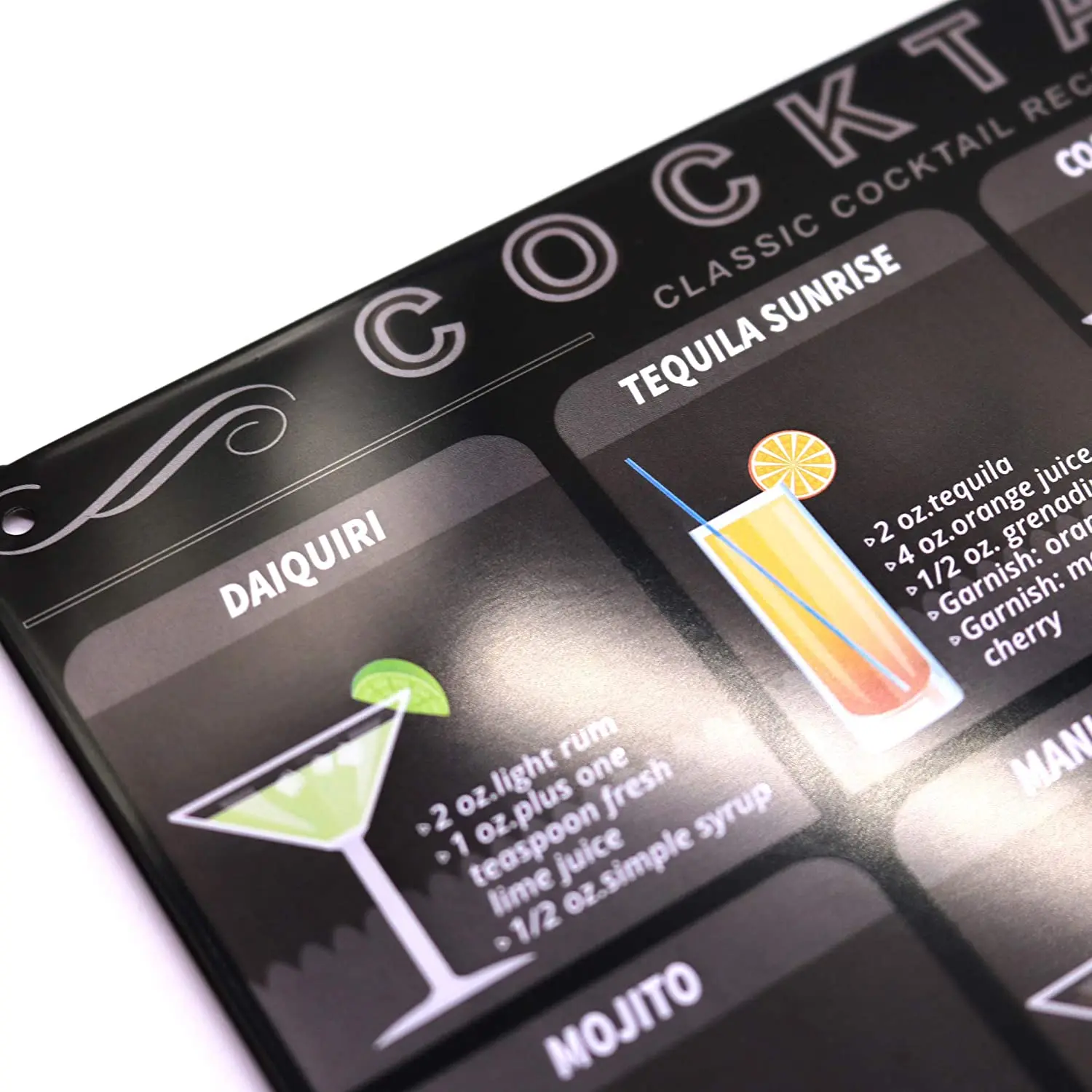 

Metal cocktail Menu Tin Sign Retro Mixology Recipe Lovers Guide Bar Pub Poster Rustic Painting Home Restaurant Cafe Diner Shop