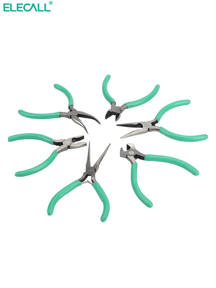 

ELECALL Mini plier Cutter Cutting Nippers Pliers Hardware Mini Tool Pliers Tweezers Clamps Multi-purpose green