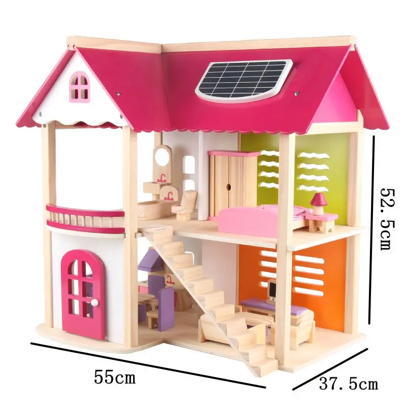 Новый деревянный DIY кукольный домик игрушка миниатюрная коробка театр дом набор
