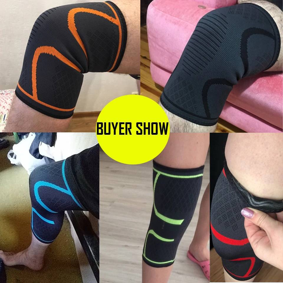 

1PCS Fitness Running Cycling Knee Support Braces Elastic Nylon Sport Compression Knee Pad Sleeve for Basketball Volleyball