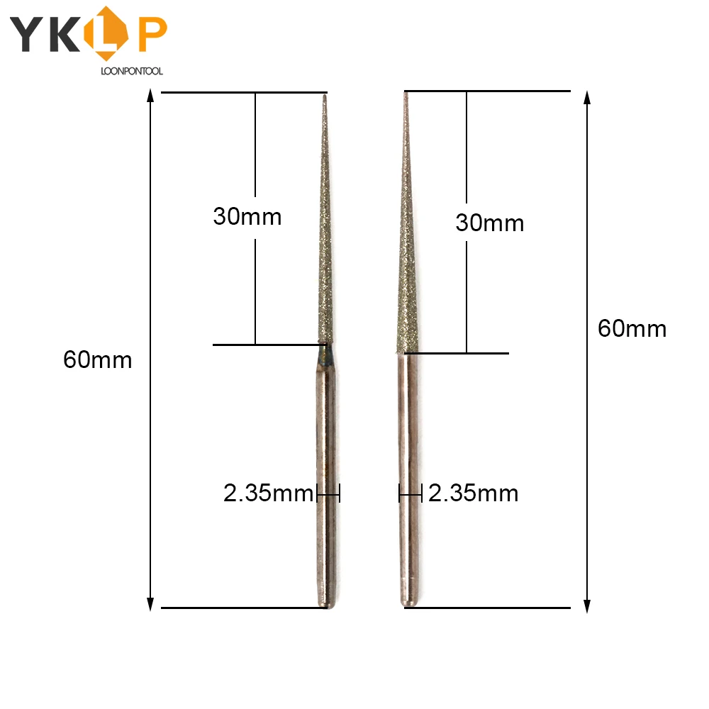 Алмазная игла 2 35 мм Алмазное покрытие Шлифовальная головка иглы наконечник