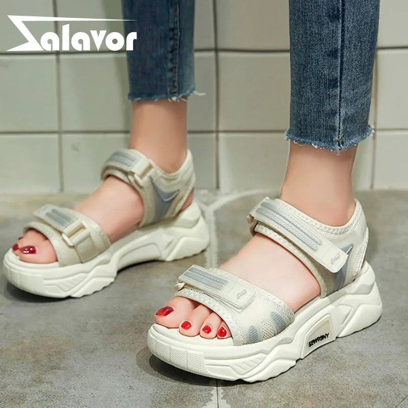Женские сандалии с открытым носком ZALAVOR повседневные на толстой платформе