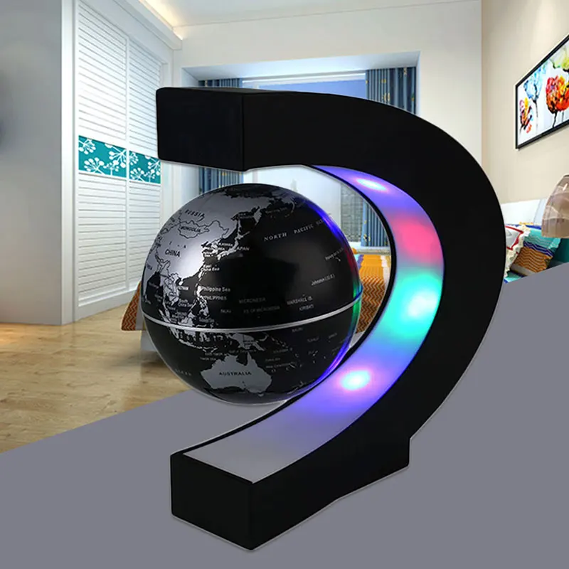 Карта мира магнитной левитации 3 5 дюймов Глобус светильник светодиодный для