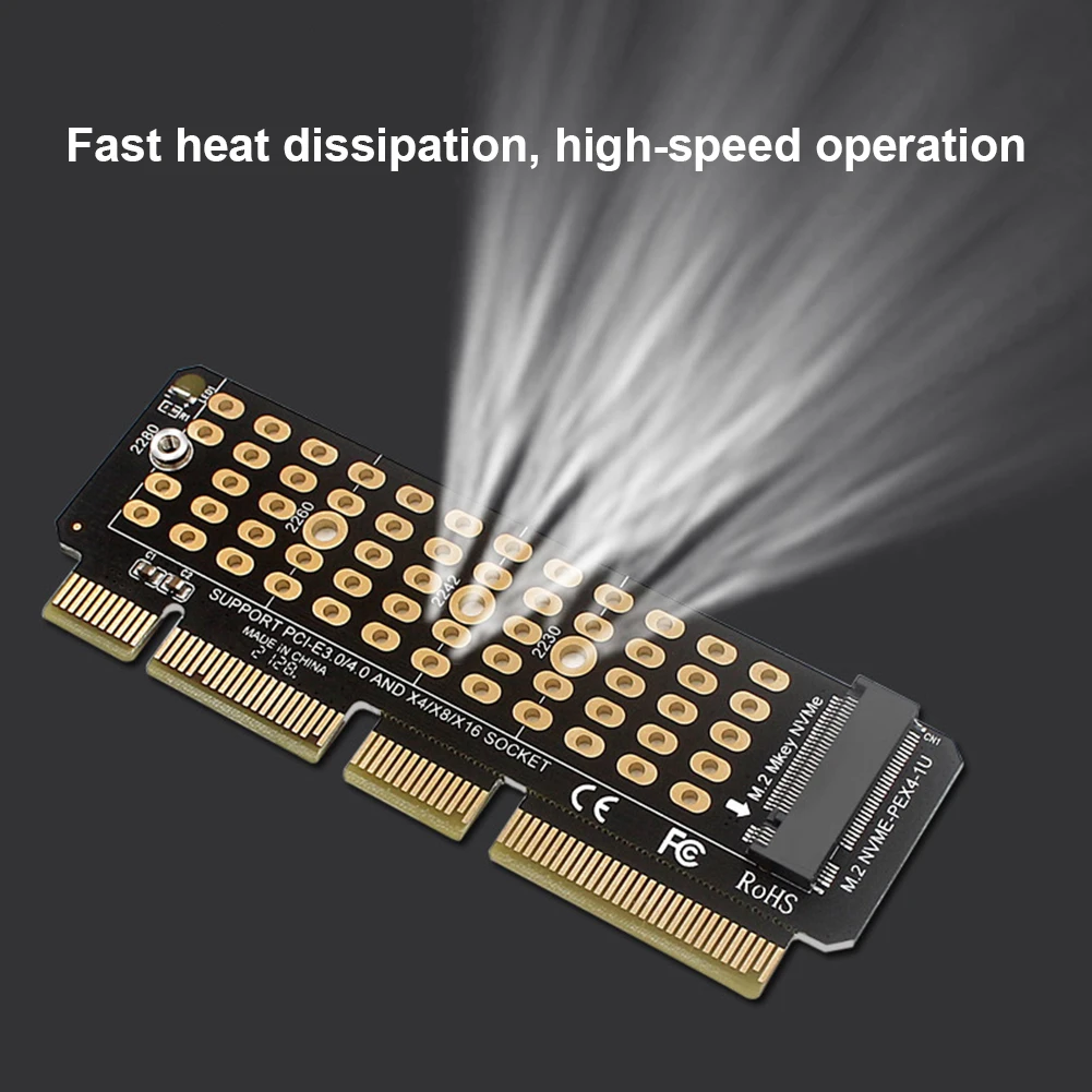 M.2 SSD PCIE адаптер корпус из алюминиевого сплава светодиодная Плата расширения