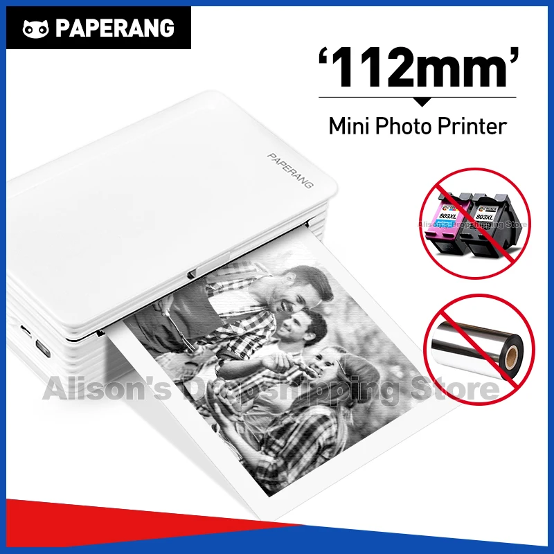112 мм портативный термопринтер Bluetooth мини карманный фотографический принтер для