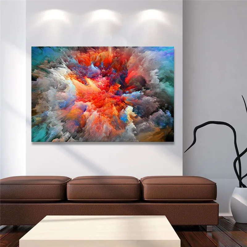 

Spray Painting Classic Canvas Painting Clouds Colorful Personality Living Room Decorative Pictures Fashion Adornment Picture