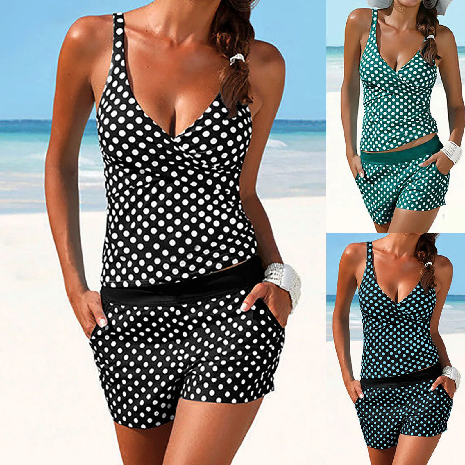 

2021 New Bikini Hight Waist Women Plus Size Print Tankini Swimjupmsuit Swimsuit Beachwear Padded Swimwear maillot de bain