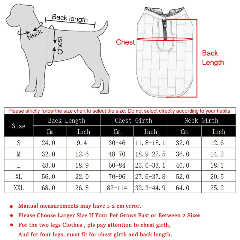 Зимняя одежда для собак светоотражающий водонепроницаемый жилет больших