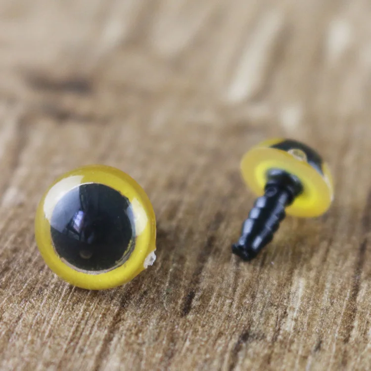 Yellow eyes 50 шт. цветные безопасные пластиковые глаза DIY ремесло поставки плюшевые игрушки животные куклы амигуруми глазные шары Декор милый винт Googly глаза ногтей - Цвет: Yellow eyes