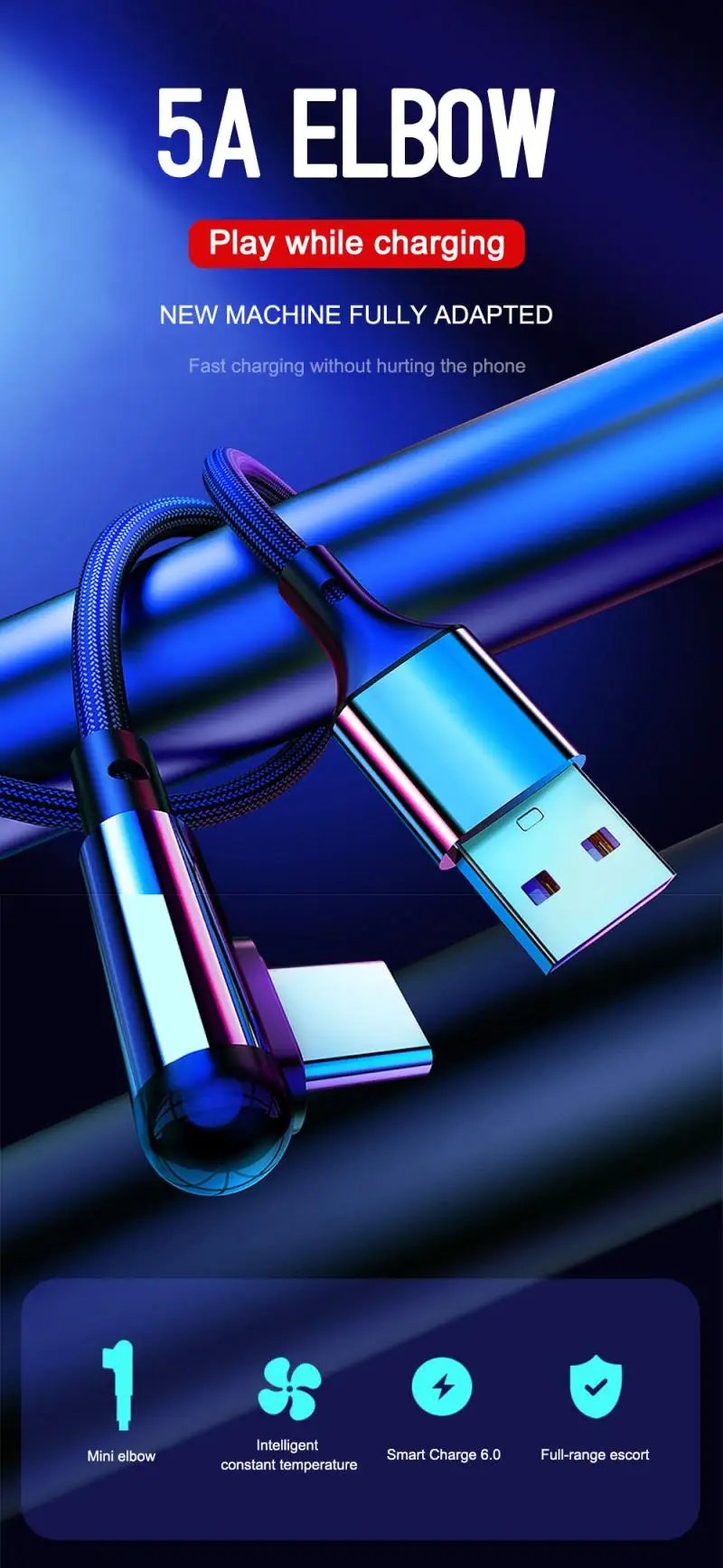 Кабель USB Type C в нейлоновой оплетке для передачи данных и быстрой зарядки|Кабели