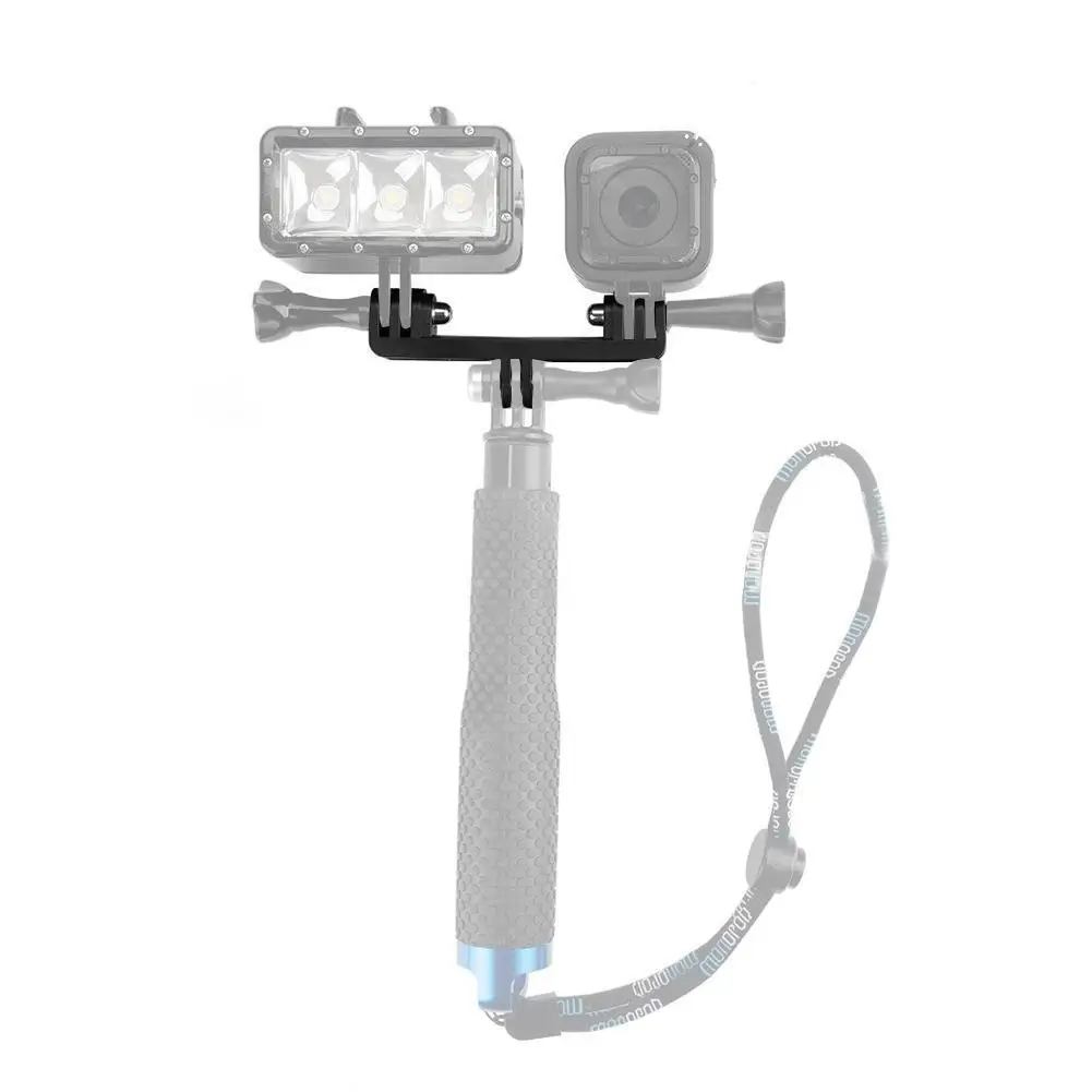Double Bracket Bridge Dual Adapter Expansion 2 Mount Selfie Connector for GoPro Hero Sport Camera Part