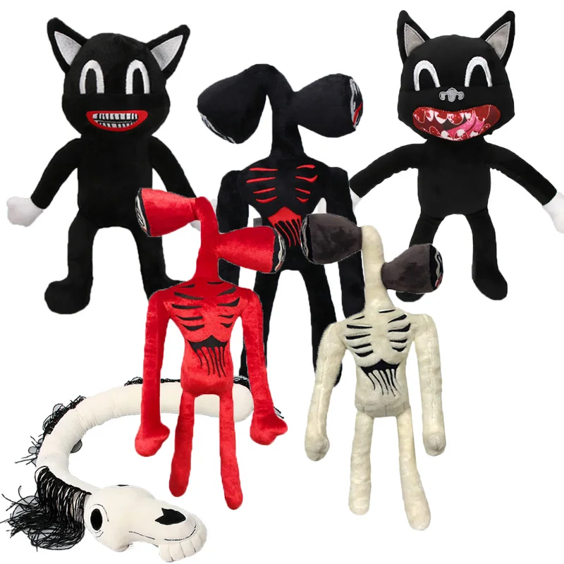 

40cm Siren Head Plush Doll Red Black White Sirenhead Soft Stuffed Toys Doll Horror Characters Plush Doll Kids Christmas Peluches