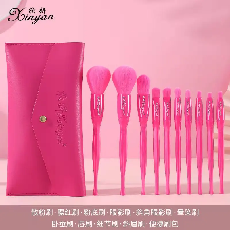 

10PCS/SET Makeup Brushes Eyeshadow Highlighter Powder Brush BB Cream Blush Cosmetic Brush Makeup Brush Beauty Make Up Tool