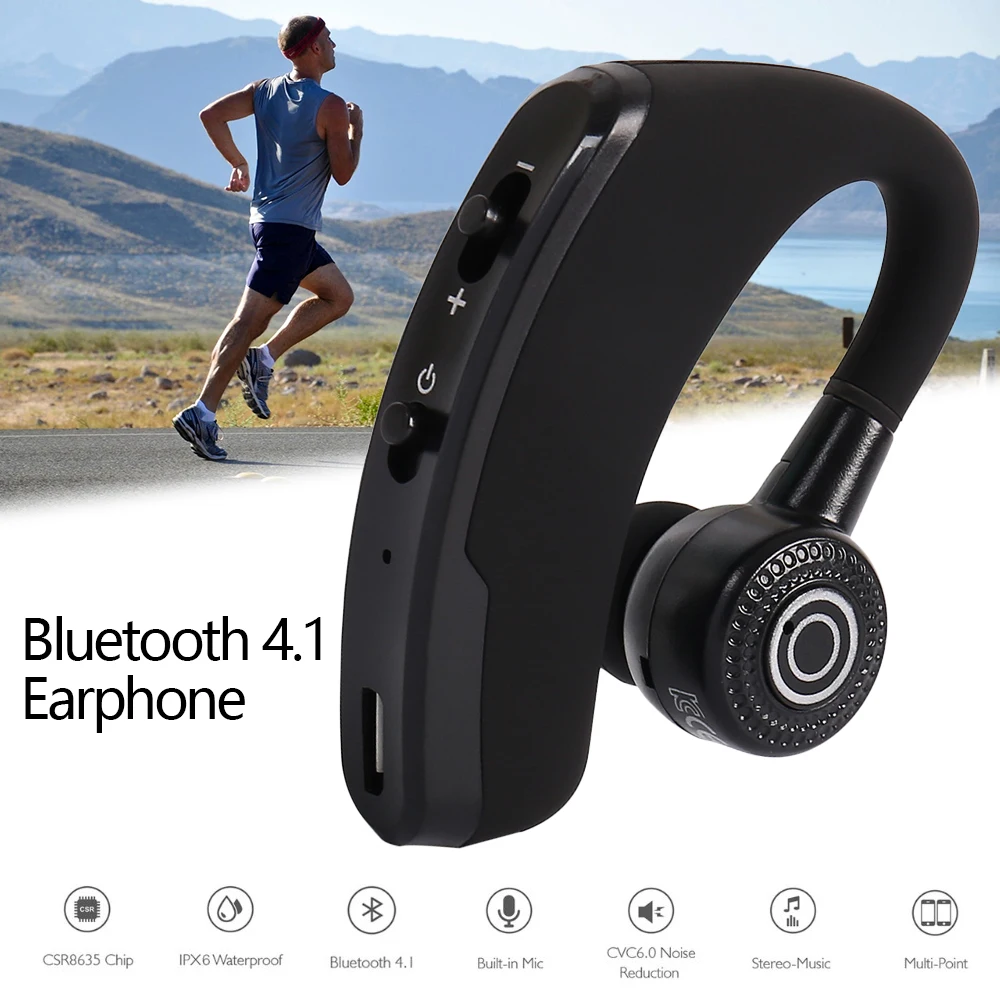 Беспроводная гарнитура V9 с микрофоном и поддержкой Bluetooth 4 1|Наушники гарнитуры| |