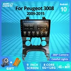 Автомобильный радиоприемник 2DIN Android 3008 для Peugeot 2009, автомобильный мультимедийный плеер, IPS экран 2011, 2012,-2015, GPS-навигация, автомобильное радио, Восьмиядерный процессор