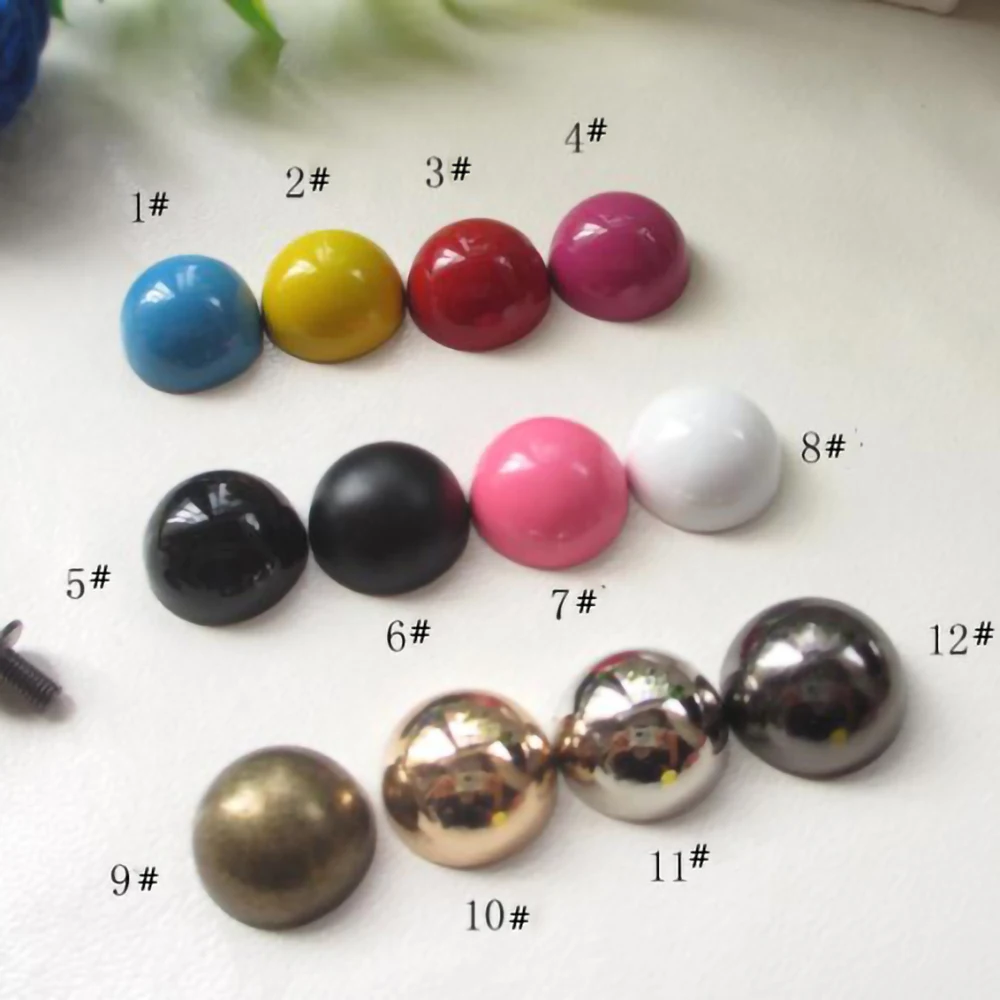 Красочные Макарон trimits semisphere mushromm заклепки для одежды с винтами сумки обуви