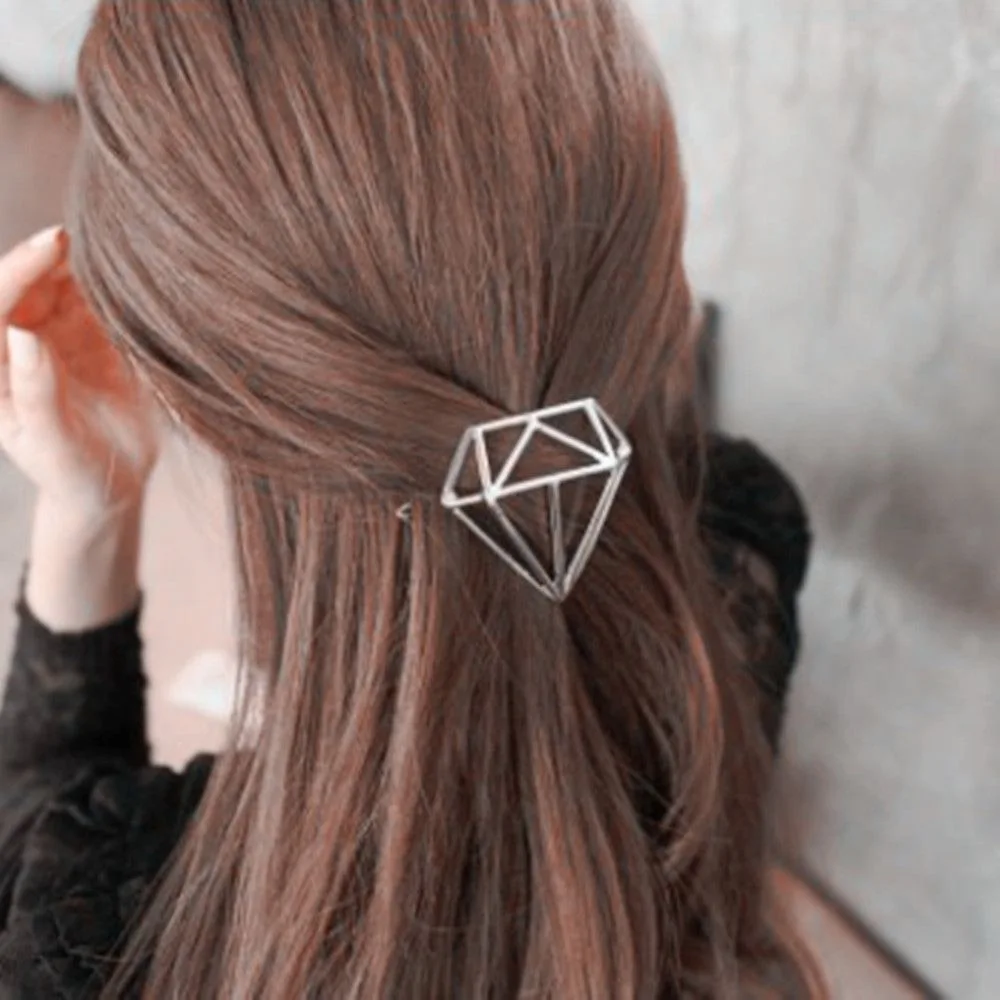 Модные аксессуары для волос из сплава с бриллиантами геометрической формы в