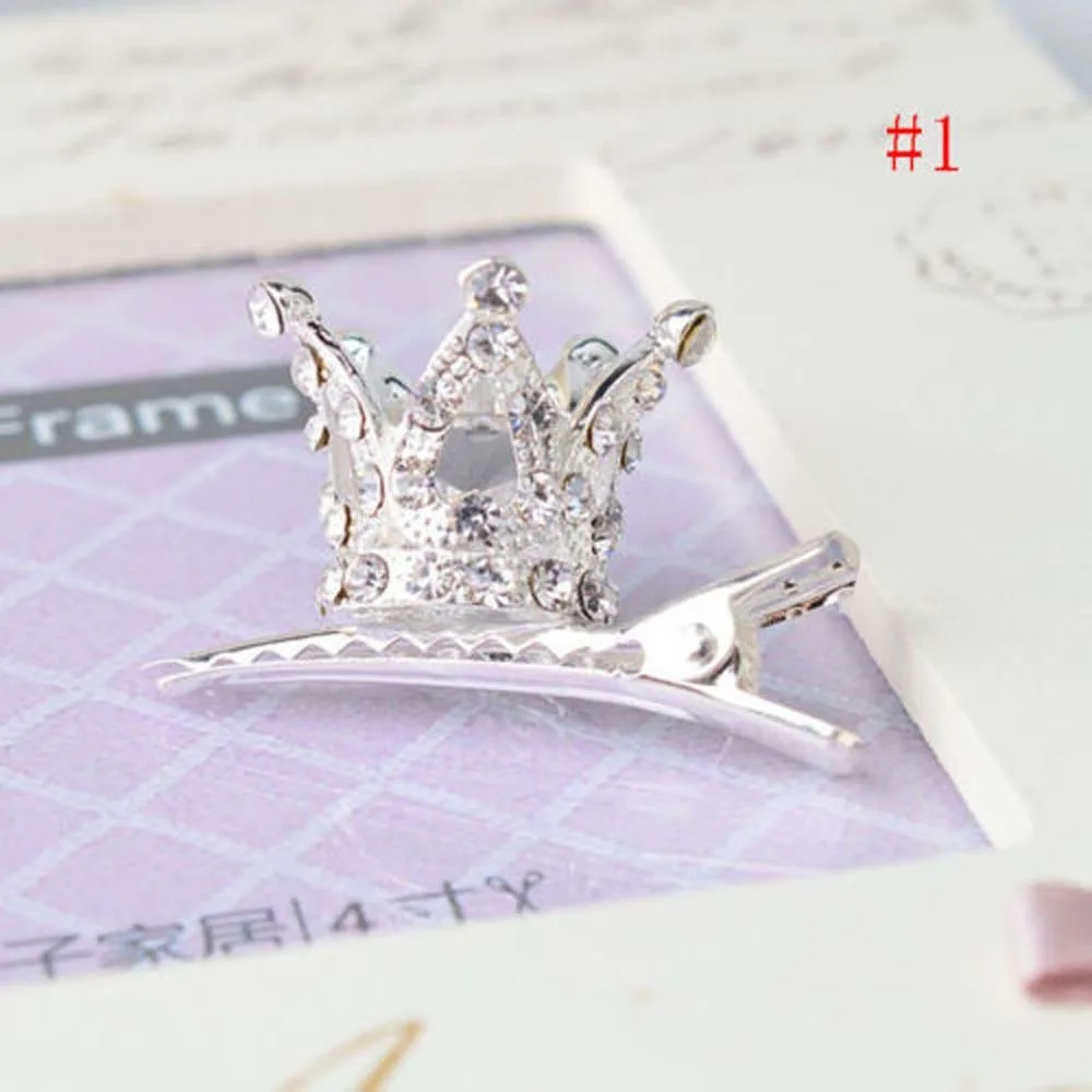 1 шт. Детские блестящие заколки для волос в виде короны | Красота и здоровье