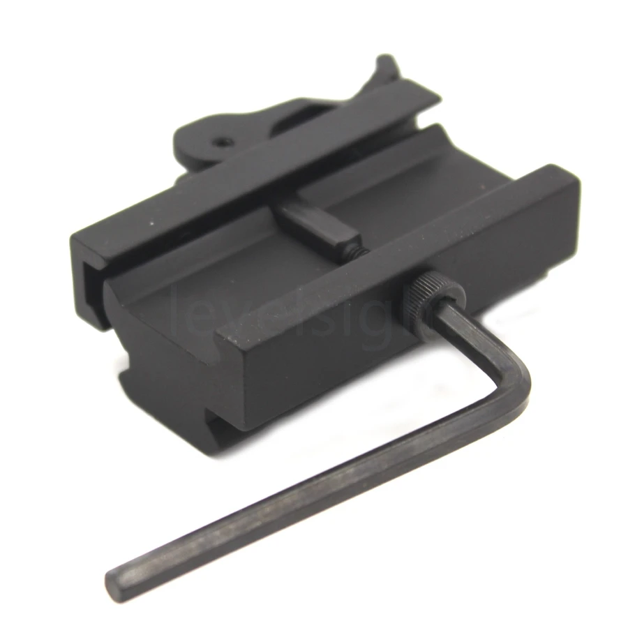 

5-Slot QD Quick Detach Lever Lock Mount Adapter 20mm Weaver / Picatinny Rail Adaptor and Riser Medium Profile
