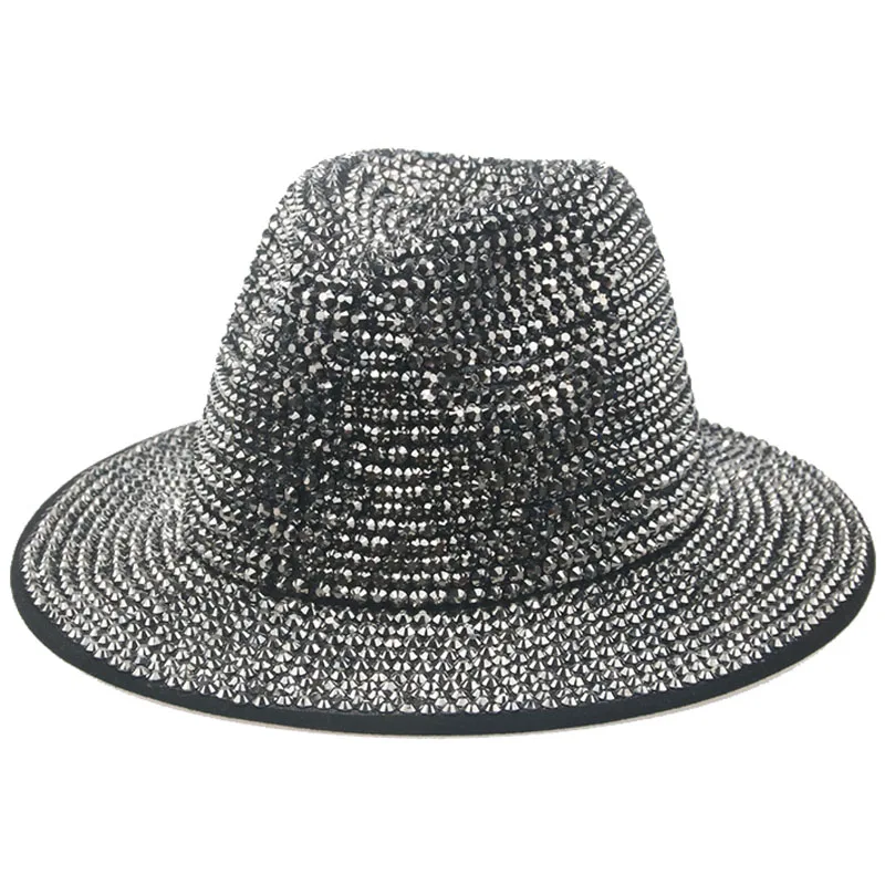 

fedoras women green yellow blue luxury panama diamond wide brim hats formal outdoor decoration jazz caps sombrero panama hombre