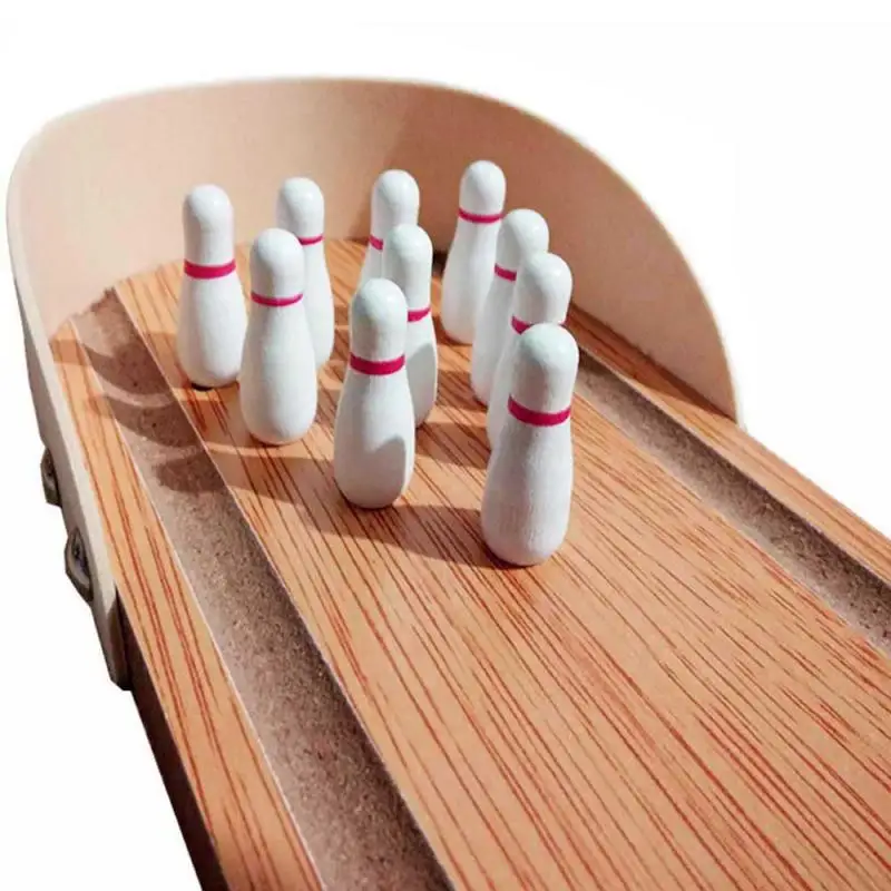 Настольная игра для боулинга деревянный мини-мяч настольная игрушки