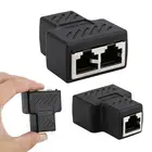 Разветвитель RJ45 с 1 на 2 каналами, Женский сетевой кабель Ethernet LAN, двойной разъем, адаптер, порты для ноутбука, док-станции, кабель FL