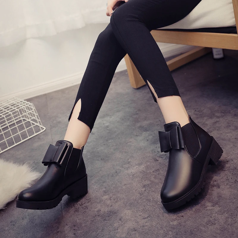 Goth/Женская обувь Женские ботинки Зимняя Мотоботы Обувь в стиле панк Кожаные